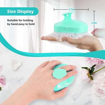 URTHEONE Hair Scalp Massager Shampoo Brush,Soft Silicone Hair Brush for Wet Dry Oily Curly Straight Thick Thin Rough Long Short Natural Men Women Kids Pets Hair Care Tools(Light Green)