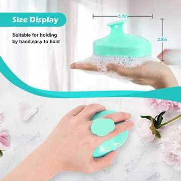 URTHEONE Hair Scalp Massager Shampoo Brush,Soft Silicone Hair Brush for Wet Dry Oily Curly Straight Thick Thin Rough Long Short Natural Men Women Kids Pets Hair Care Tools(Light Green)