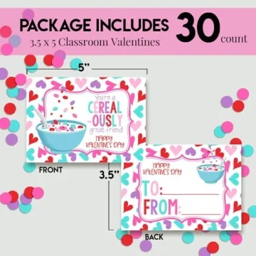 Creative Breakfast Cereal Valentine's Day Cards for Kids