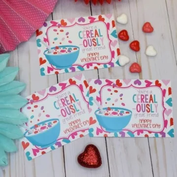 Creative Breakfast Cereal Valentine's Day Cards for Kids