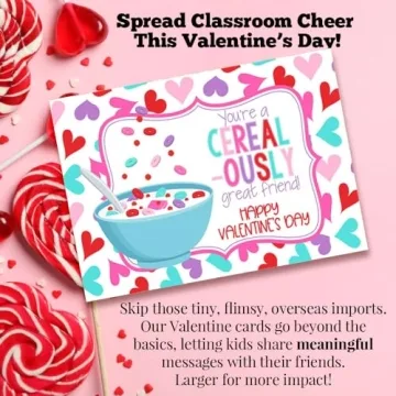 Creative Breakfast Cereal Valentine's Day Cards for Kids