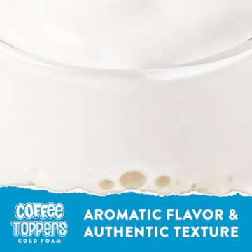 Coffee Toppers Cold Foam Vanilla 15 Ounce (Pack of 3), Be Your Own Barista, Kosher