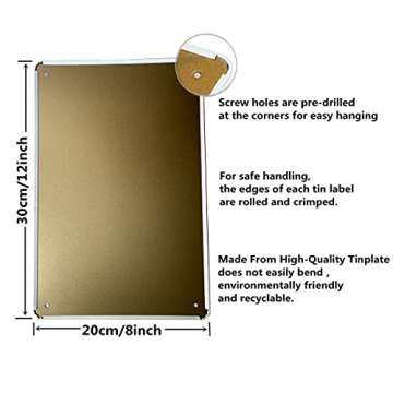 Retro Cat Coffee Metal Sign Vintage Kitchen Signs Wall Decor Because Murder Is Wrong Funny Tin Signs...