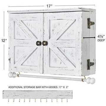 Rustic Wall Mounted Jewelry Organizer for Stylish Storage