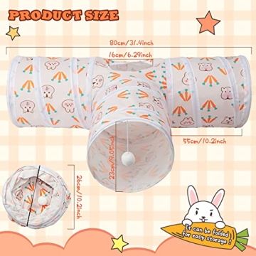 BWOGUE Bunny Tunnels for Small Pets Adventure