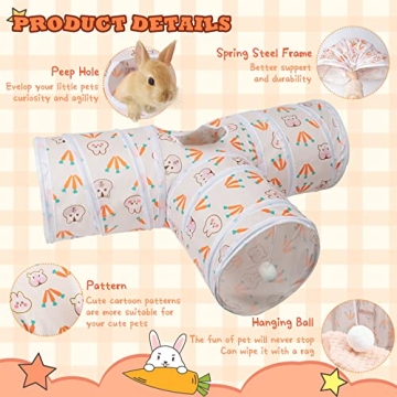 BWOGUE Bunny Tunnels for Small Pets Adventure