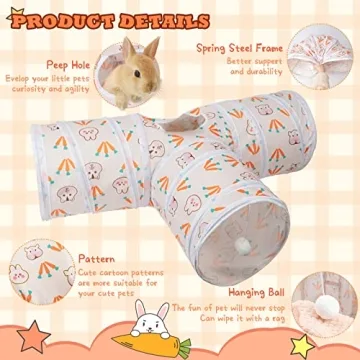 BWOGUE Bunny Tunnels for Small Pets Adventure