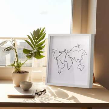 MUXIUNT Travel Adventure Archive Box - 8&12 Inch Shadow Keepsake Box