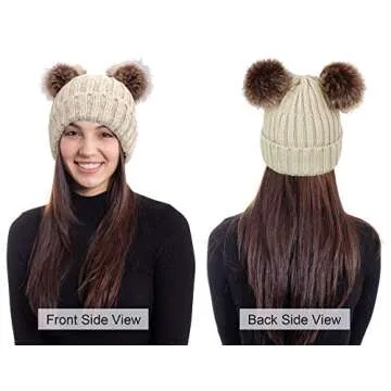 Arctic Paw Beanie - Chic Warm Winter Hat for Women