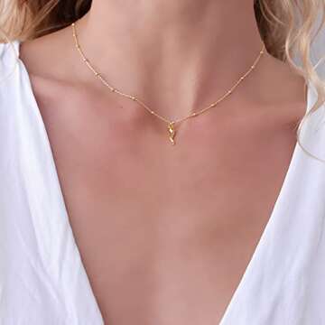 FRONAY Italian Vermeil Horn Necklace - 14k Gold Plated Silver