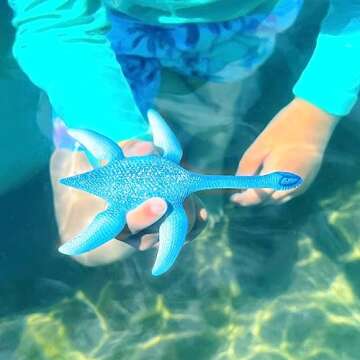 Schleich Dinosaurs Realistic Plesiosaurus Figurine with Bendable Neck - Authentic and Highly Detailed Prehistoric Jurassic Dino Toy, Highly Durable for Education and Fun for Boys and Girls, Ages 4+