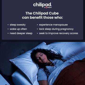 Chilipad Cube Bed Cooling System - Cooling & Heating Mattress Topper, Dual Zone Individual Bed Temperature, Cool Sleep Enhancement, Temp Range of 60-115°F, WE Queen Bedsize (60"W x 80"L), Model: CP514