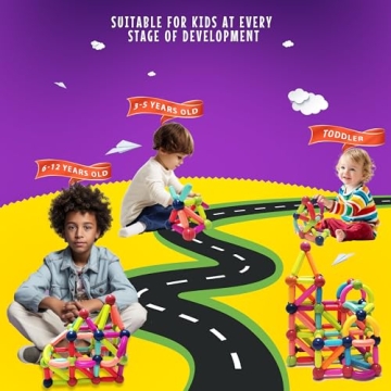 GemPrime Goods 64 Pcs Magnetic Building Set for Kids