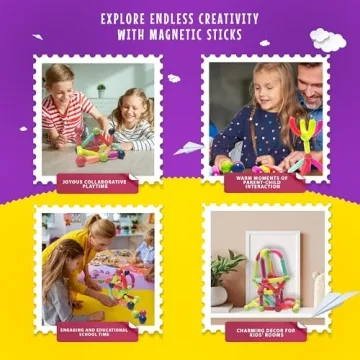 GemPrime Goods 64 Pcs Magnetic Building Set for Kids