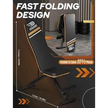 FitGoods Foldable Weight Bench for Home Gym Fitness