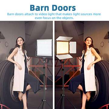 LED Video Light, SAMTIAN 600 Photography Lighting Kit 3200-5600K Camera Studio Light with 4 NP-F Bat...