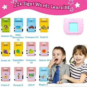 QuTZ Toddler Toys for 2 3 4 5 Year Old Boys and Girls, Speech Therapy/Autism Sensory Toys for Autistic Children, Learning Montessori Toys, 224 Sight Words Talking Flash Cards
