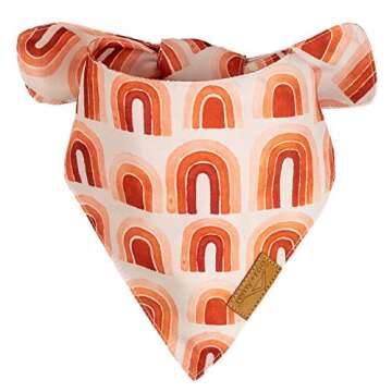 Remy+Roo Small Spring Dog Bandanas - 4 Pack Rubi Set | Premium Durable Adjustable Polyester Fabric | Patented Shape Girl Dog Bandana, Floral Dog Bandana