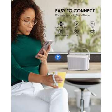 FULLIFE Portable Karaoke Machine with Bluetooth and Microphones