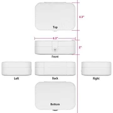 A&A Jewelry Travel Organizer Box - Mini Portable Case