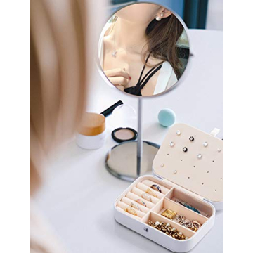 A&A Jewelry Travel Organizer Box - Mini Portable Case