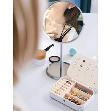 A&A Jewelry Travel Organizer Box - Mini Portable Case