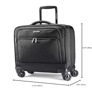 Samsonite Xenon 3.0 Spinner Mobile Office,telescoping handle, Black, One Size