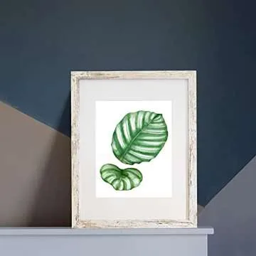 SESEAT 11x14 Frames Pack of 4,Display Pictures 8x10 with Mat or 11x14 Without Mat,Wall Mounting, Distressed White