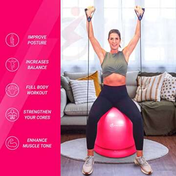 Yoga Ball Chair for Fitness & Posture Improvement