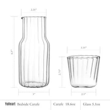 Stylish Bedside Water Carafe and Glass Set for Hydration