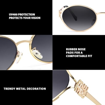 Shop DreamCalf Retro Oval Sunglasses for All Occasions