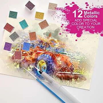 YOQVHUA Watercolor Paint Set, 48 Premium Colors with Bonus Watercolor Paper Pad and Water Brushes, Portable Travel Watercolor Set for Kids Students Adults Beginner Artists Painting Supplies