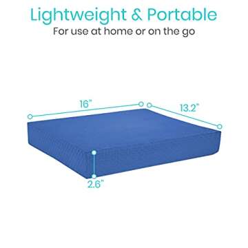 Vive Balance Pad - Foam Board Yoga Mat Block for Physical Therapy, Stability, Workout, Knee and Ankle Exercise - Equipment for Strength Training, Rehab - Large Floor Pad for Adults, Kids
