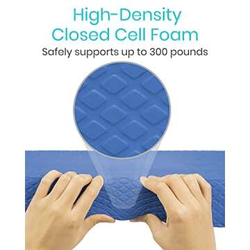 Vive Balance Pad - Foam Board Yoga Mat Block for Physical Therapy, Stability, Workout, Knee and Ankle Exercise - Equipment for Strength Training, Rehab - Large Floor Pad for Adults, Kids