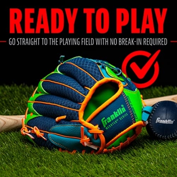 Franklin Sports Meshtek Tball Glove + Ball Set for Kids