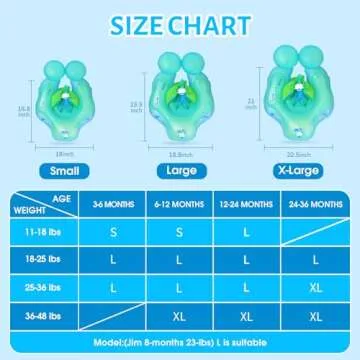 LAYCOL Baby Swimming Pool Float with Removable UPF 50+ UV Sun Protection Canopy,Toddler Inflatable Pool Float for Age of 3-36 Months,Swimming Trainer (Blue, XL)