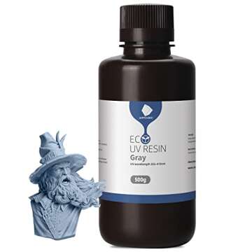 ANYCUBIC 3D Printer Resin with Low Odor and Safety, 405nm UV Plant-Based Rapid Resin with High Preci...