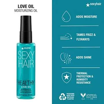SexyHair Healthy Love Oil Moisturizing Oil, 2.5 oz., white