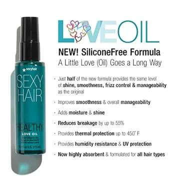 SexyHair Healthy Love Oil Moisturizing Oil, 2.5 oz., white