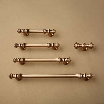 Asidrama 5 Inch Champagne Bronze Cabinet Handles 20 Pack