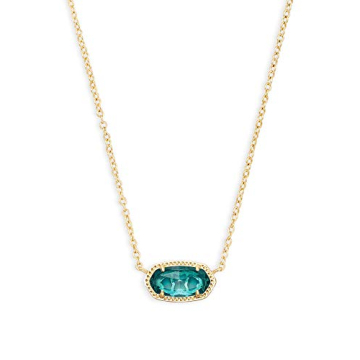 Kendra Scott Elisa Short Pendant Necklace for Women, Dainty Fashion Jewelry, 14K Gold-Plated Brass, ...