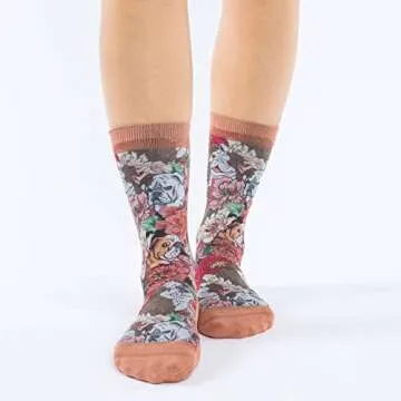 Floral Bulldog Socks for Every Dog Lover