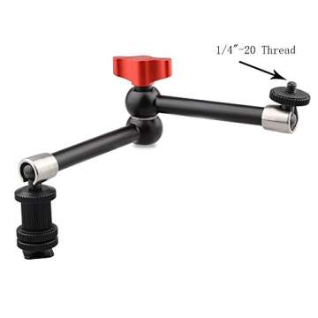 CAMVATE 11 inch Adjustable Articulating Friction Magic Arm Compatible with LCD Monitor, DSLR Camera ...