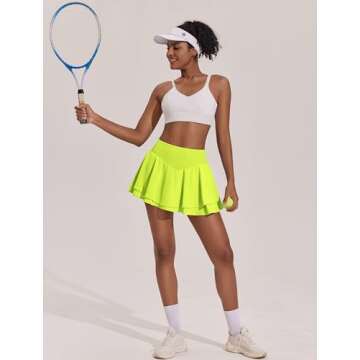 Stylish PINSPARK Pleated Skirts for Active Women