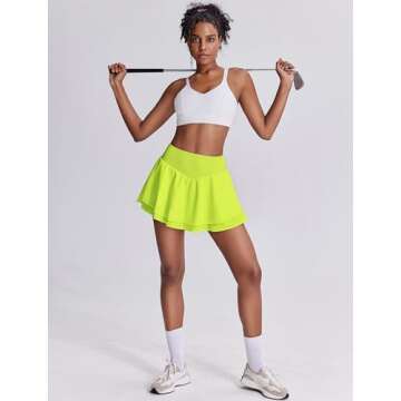 Stylish PINSPARK Pleated Skirts for Active Women