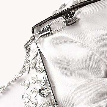 SSMY Beaded Sequin Evening Purse - Glamorous & Spacious