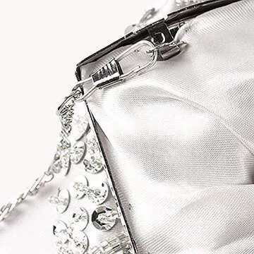 SSMY Beaded Sequin Evening Purse - Glamorous & Spacious