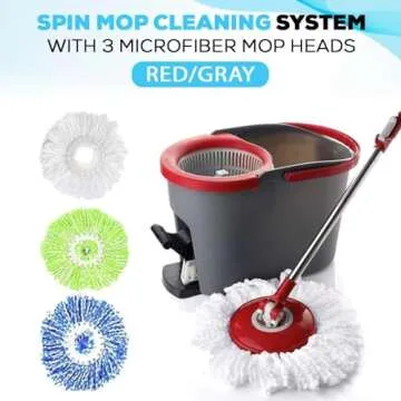 Simpli-Magic Spin Mop with Bucket System, 3 Refills Included