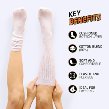 HOT FEET Cozy Slouch Socks - Warm & Stylish 2-Pack