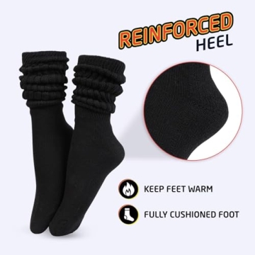 HOT FEET Cozy Slouch Socks - Warm & Stylish 2-Pack